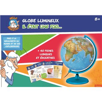 Globe Découverte du Monde Explorateurs Hello Maestro avec 40 fiches