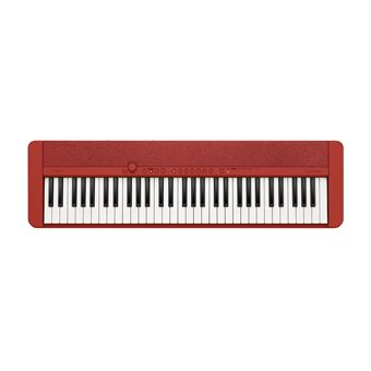 Clavier compact Casio CT-S 1 RD avec 61 touches et sonorités vintage Rouge