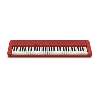Clavier compact Casio CT-S 1 RD avec 61 touches et sonorités vintage Rouge
