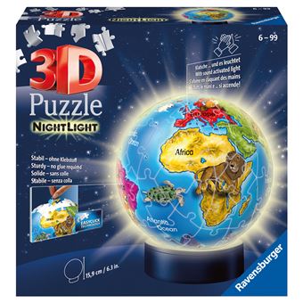 6€37 sur Puzzle 3D Ravensburger Globe 180 pièces - Puzzle 3D - Achat & prix