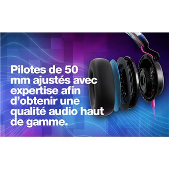 Casque Gaming filaire Skullcandy Slyr Pro Multiplateforme Noir et Rose