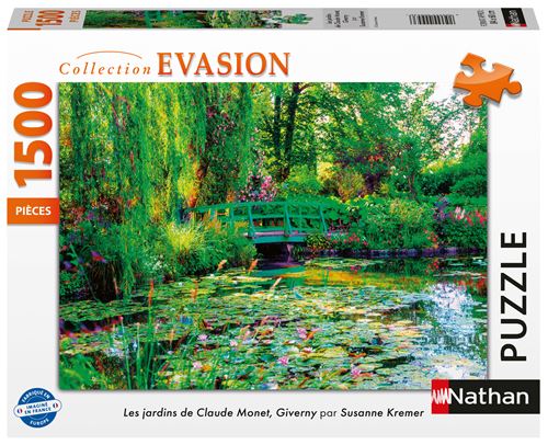 Puzzle 1500 pièces : Les jardins de Claude Monet Giverny Ravensburger Nathan - vue 4