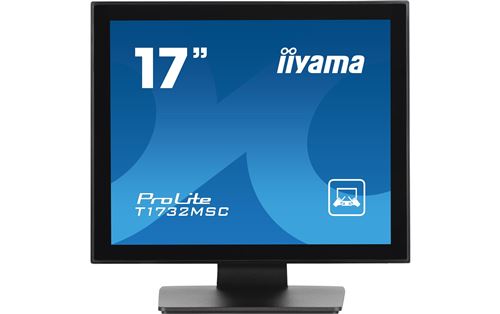 iiyama ProLite T1732MSC-B1S - Écran LCD - 17 - écran tactile - 1280 x 1024 - TN - 250 cd/m² - 1000:1 - 5 ms - HDMI, VGA, DisplayPort - haut-parleurs - noir, mat