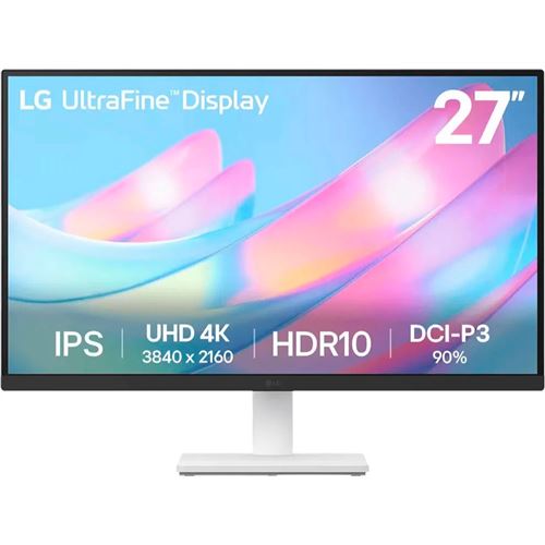 LG UltraFine 27US500-W - Écran LED - 27 - 3840 x 2160 4K UHD (2160p) @ 60 Hz - IPS - 300 cd/m² - 1000:1 - HDR10 - 5 ms - 2xHDMI, DisplayPort