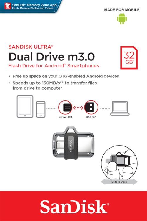 Clé Double Connectique USB 3.0 SanDisk Ultra Dual Drive m3.0 OTG 32 Go - Clé  USB - Achat & prix