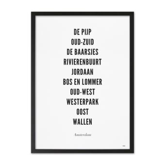 Affiche Wijck 40 x 50 cm Amsterdam Typographie