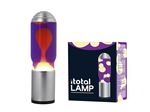 Lampe à poser Itotal Lave avec base silver Liquide Violet et Cire Jaune 40 W