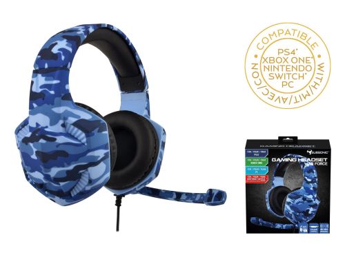Subsonic SA5587 &eacute;couteur/casque Avec fil Arceau Jouer Bleu, Kaki