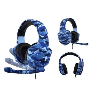 Casque stéréo Gaming como Subsonic War Force avec microphone pour console Bleu