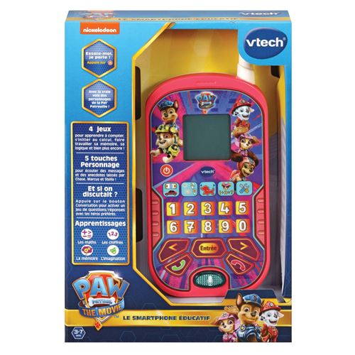 Le smartphone éducatif Vtech Pat patrouille Le film Rose