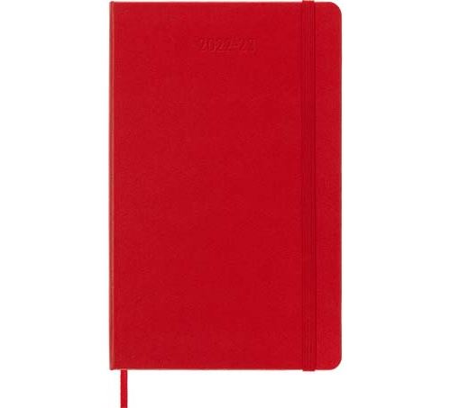 Agenda scolaire Moleskine 2022 2023 Semainier grand format Souple Rouge