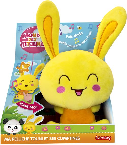 Lansay Multicolore Peluche Titounis Ma Peluche Touni Et Ses Comptines
