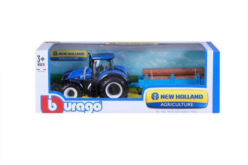 Bbur Multicolore Tracteur Remorque À Bois Bburago Collection Ferme 1:32