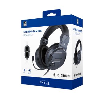 Casque Gaming filaire BigBen Officiel V3 Gris pour PS4