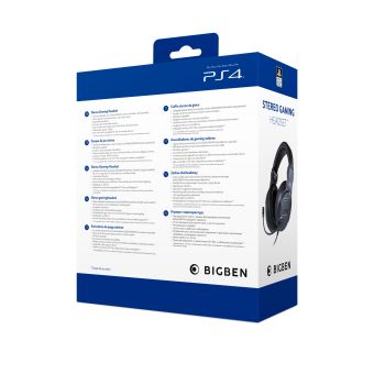 Casque Gaming filaire BigBen Officiel V3 Gris pour PS4