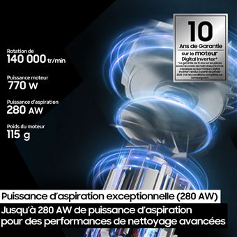 Aspirateur balai Samsung Bespoke AI Jet Lite Complete  VS80F28EFP Gris