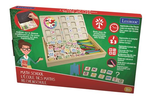 Boîte en bois pour apprendre les maths FSC Lexibook