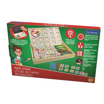 Boîte en bois pour apprendre les maths FSC Lexibook