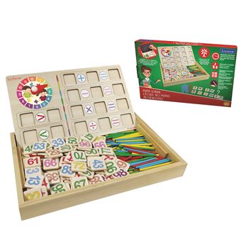 Boîte en bois pour apprendre les maths FSC Lexibook