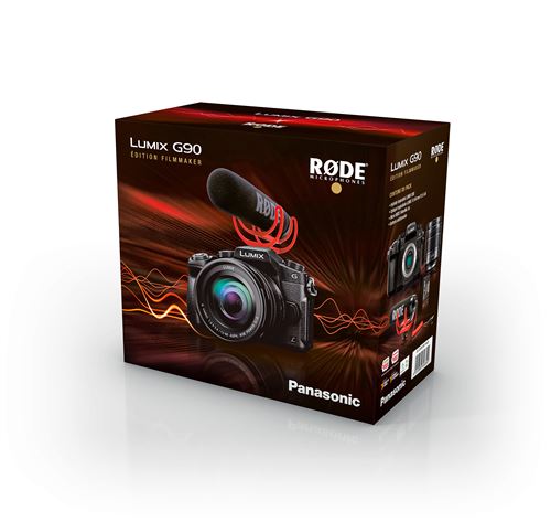 Pack Fnac Hybride Panasonic Lumix G90 Noir + G Vario 12-60mm f/3,5-5,6 + Micro directionnel Rode VideoMic Go + Batterie additionnelle