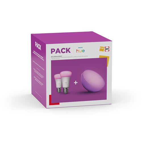 Pack Réequipement Ampoules Connectées Philips Hue Ambiance et Hue Go – 1055 Lumens - vue 2