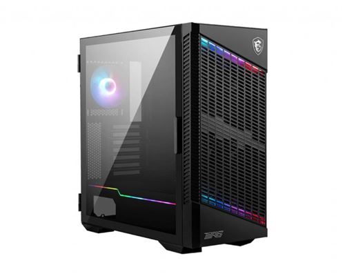 Boîtier PC gaming MSI MPG VELOX 100P AIRFLOW moyen tour noir ARGB avec panneau latéral verre trempé