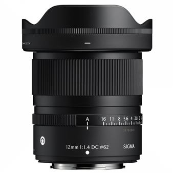 Objectif hybride Sigma DC Contemporary 12 mm f/1.4 Noir pour Monture Fuji X