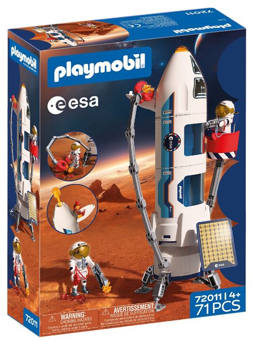 Playmobil - 72011 ESA Razzo per la ricerca, Multicolore