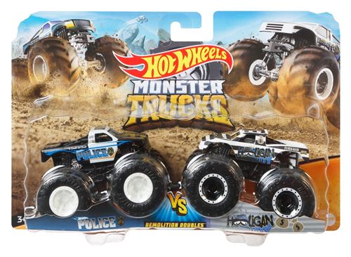 Hot Wheels Set De 2 Véhicules Monster Trucks Modèle Aléatoire