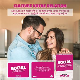 Jeu de cartes Cartamundi SOCIAL Couples Les Petites Questions des Grandes Discussions