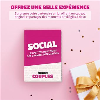 Jeu de cartes Cartamundi SOCIAL Couples Les Petites Questions des Grandes Discussions