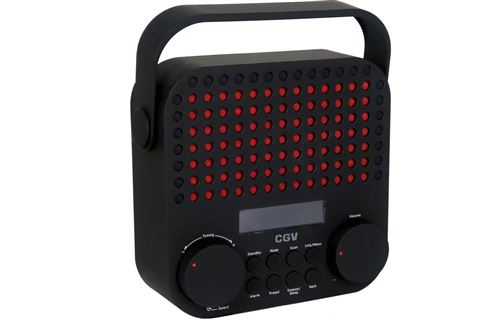 Radio-réveil portable Cgv DR15+ FM/DAB+ Noir