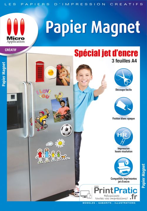 Papier Magnétique spécial Jet d'encre A4 3 Feuilles - vue 2