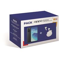Pack Smartphone Oppo Reno 6 6,43" 5G 128 Go Double SIM Noir + Ecouteurs sans fil Bluetooth Oppo Enco Air à réduction du bruit Blanc