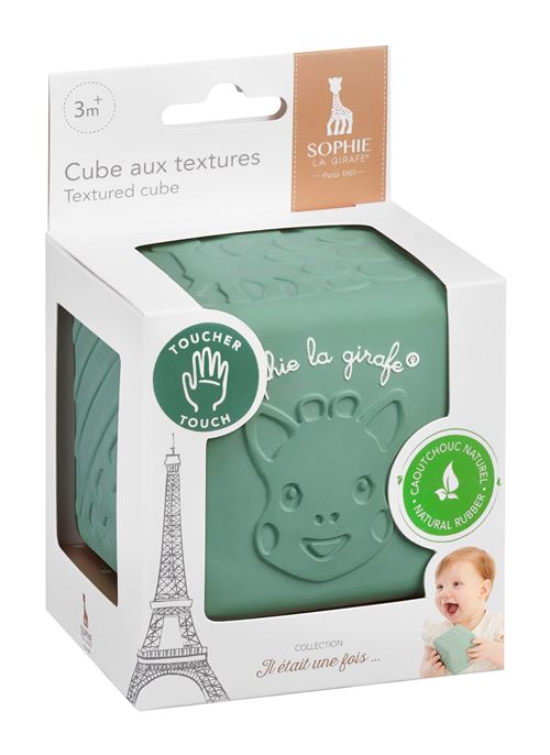Jouet sensoriel Sophie La Girafe Cube aux textures Vert