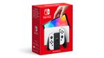 Nintendo Switch (modèle OLED) avec station d’accueil et manettes Joy-Con blanches