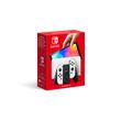 Nintendo Switch (modèle OLED) avec station d’accueil et manettes Joy-Con blanches