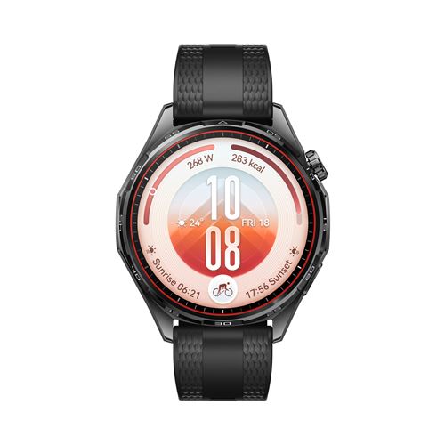Montre Connectée Huawei Watch Gt 7 46 Mm Bluetooth Acier Inoxydable Noir avec Bracelet En Fluoroélastomère Noir
