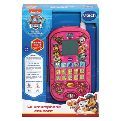 Jeu d'éveil Vtech Pat Patrouille Le smartphone éducatif Rose - Vtech
