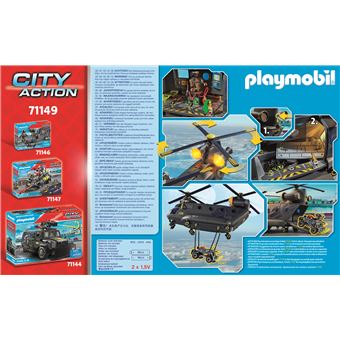 Playmobil City Action 71149 Hélicoptère des forces spéciales