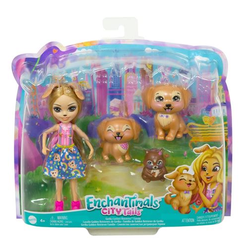Enchantimals Doll City Tails Gerika Golden Retriever Multicolore
