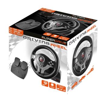 Superdrive SV200 - Ensemble volant et pédales - filaire - pour PC, Sony PlayStation 3, Microsoft Xbox One, Sony PlayStation 4, Sony PlayStation 4 Pro, Nintendo Switch, Sony PlayStation 4 Slim