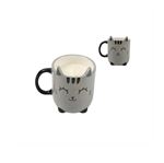 Tasse avec bougie Itotal Chat Gris et noir