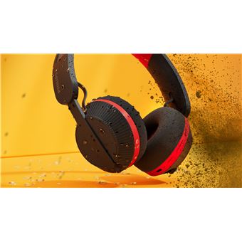 Casque supra-aural alimente par energie solaire