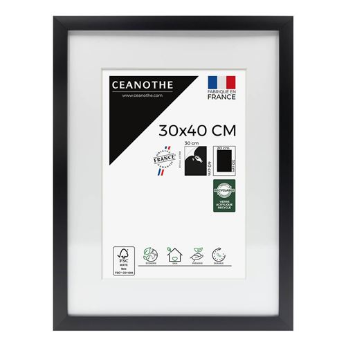 Cadre photo Ceanothe Milan 30 x 40 cm Noir