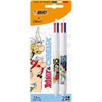 Pack 2 Stylos à bille Bic 4 couleurs Astérix Rechargeables et Retractables