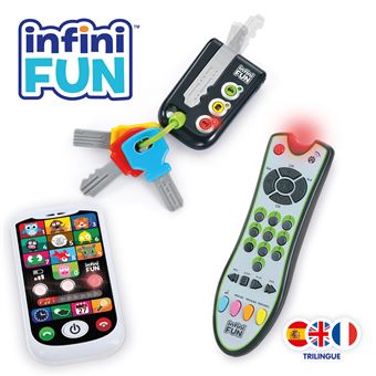 Infini Fun, Mon Premier Duo de Téléphones, jouet d'éveil éducatif,  téléphone Bébé, 12 mois