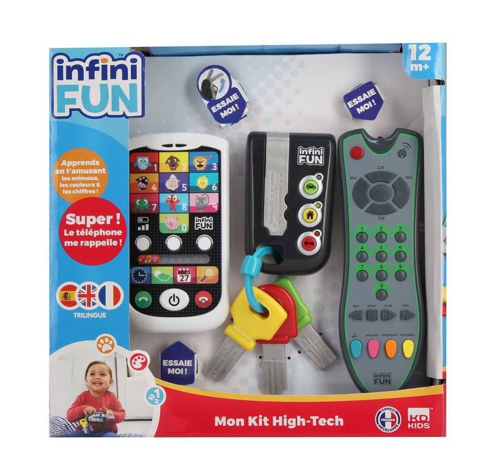 Infini Fun, Mon Premier Duo de Téléphones, jouet d'éveil éducatif, téléphone  Bébé, 12 mois : : Jeux et Jouets