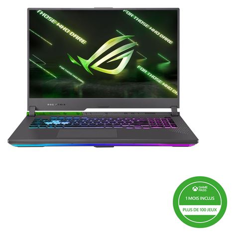 PC Portable Gaming Asus ROG STRIX-G17-G713RM-KH100W 17,3 AMD Ryzen 7 16 Go RAM 512 Go SSD Vert + 1 mois d'abonnement Xbox Game Pass