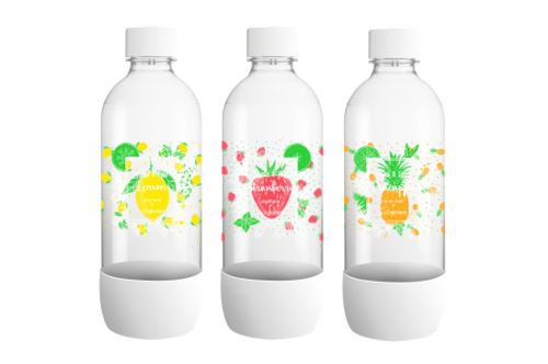 Pack de 3 bouteilles de gazéification grand modèle bulles de couleur -  SODASTREAM